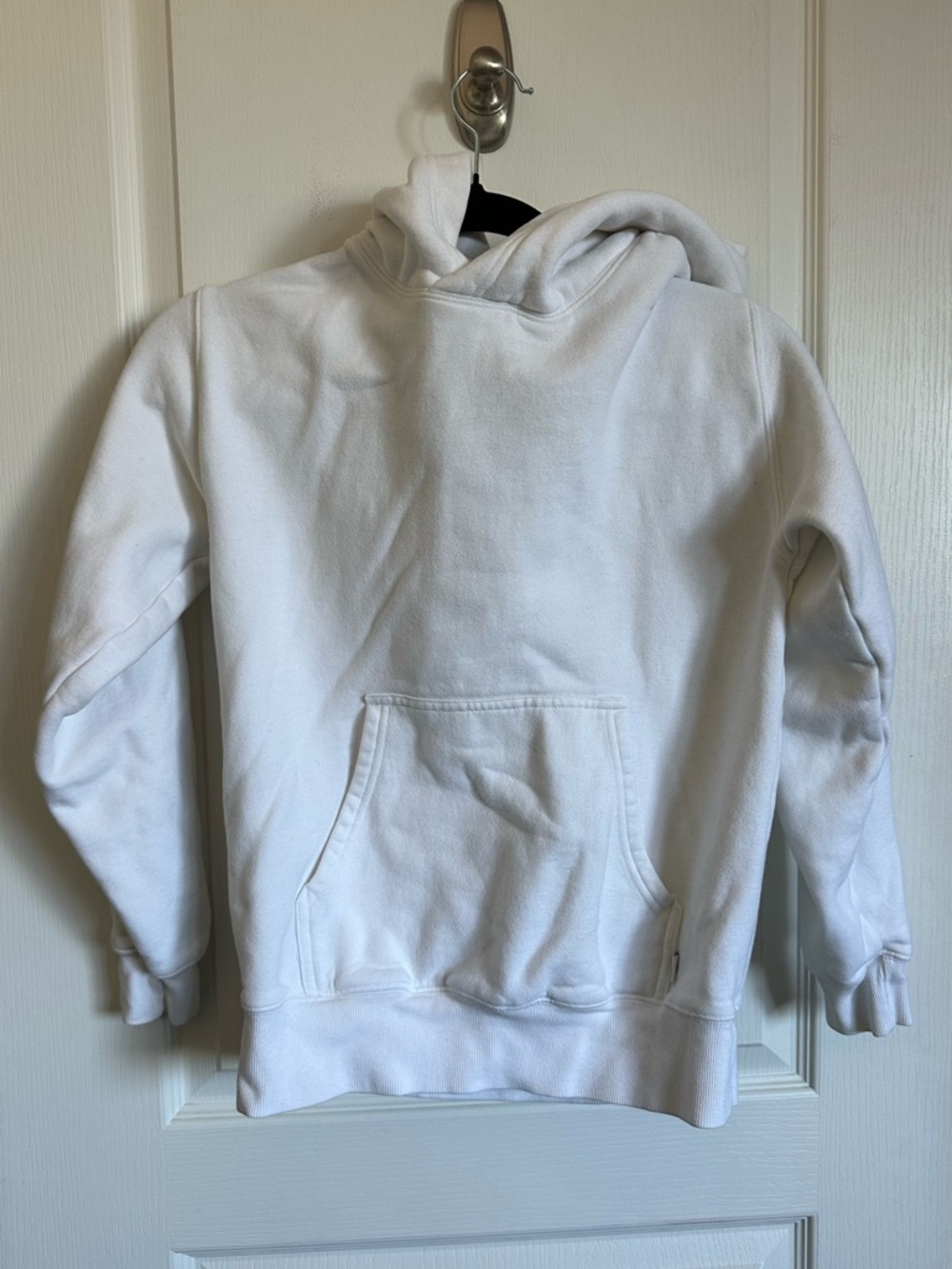 Aritzia TNA Size XXS White Hoodie Sweatshirt - Classic Pullover